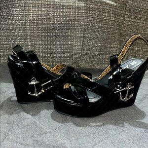 TUK x Lux De Ville Sailor Wedges New Size 9